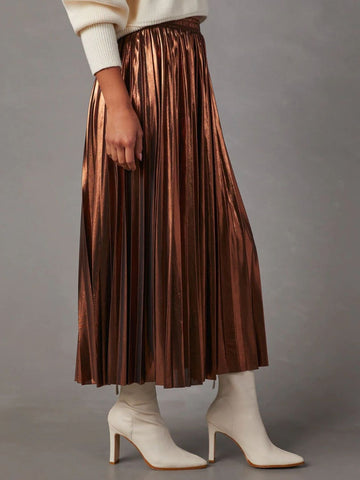 Jupe midi plissée