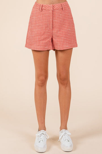 Short classique en tweed Mittoshop avec poches latérales