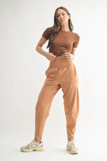 MONO B Flowbarrel High Waist Active Pants