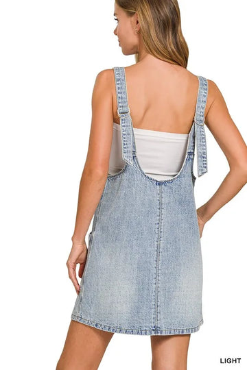 Zenana Denim Overall Mini Dress