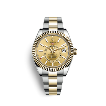 Rolex Sky-Dweller Oyster 42 mm Oystersteel and yellow gold 326933-0001 New