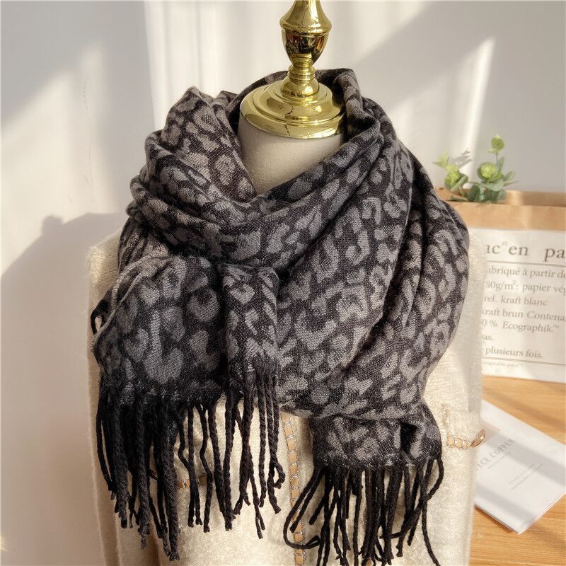 Thick Warm Shawl Leopard Print Scarf