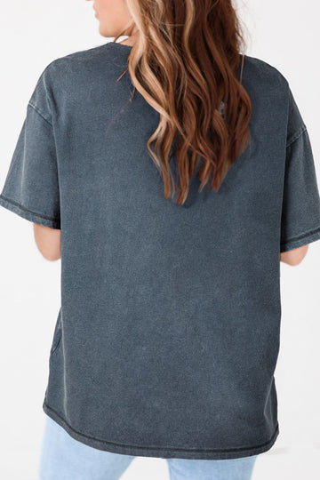 T-shirt graphique avec bottes de cowboy western