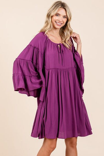 Robe à volants et manches cloches Mittoshop