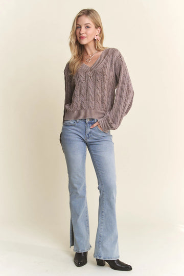 ADORA Mineral Washed Sweater Top