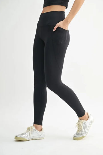 MONO B Soft Ribbed High Waisted Leggings