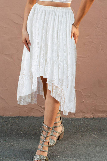 Lace High-Low Skirt