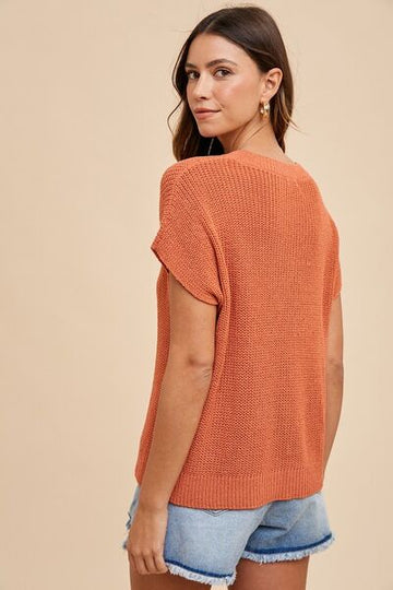 Pull à manches courtes et col rond Annie Wear