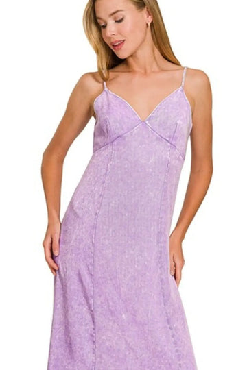 Zenana Tencel Mineral Washed Maxi Dress