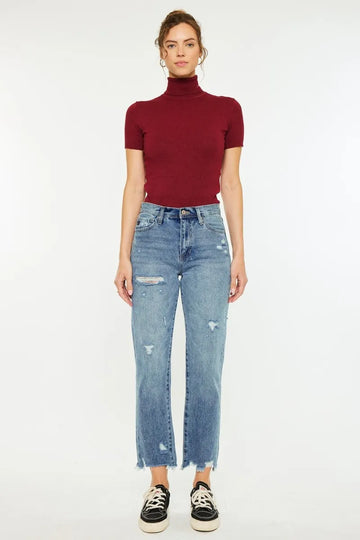 Kancan High Rise Classic Slim Straight Jeans