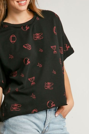 Haut Umgee Game Day en molleton imprimé grande taille