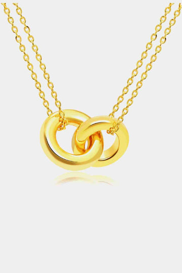 Collier chaîne avec pendentif à anneau lié