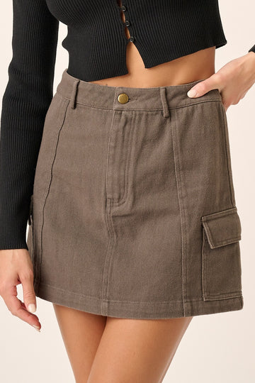 Mini-jupe cargo Mittoshop avec poches latérales