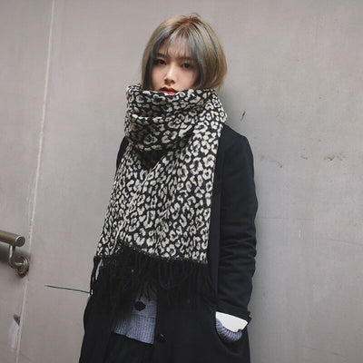 Thick Warm Shawl Leopard Print Scarf