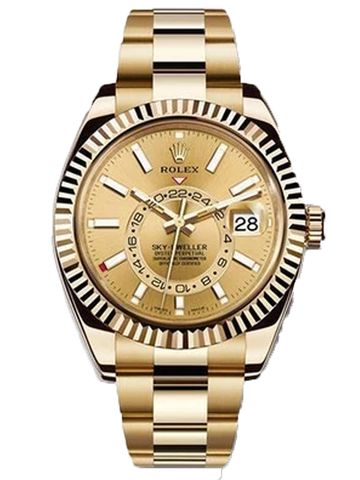 Rolex Sky Dweller 326938 Watch / Yellow Gold Stick Dial