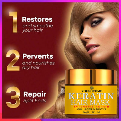 Miracle Hair Repair Mask with Biotin, Collagen & Keratin – Restores & Nourishes