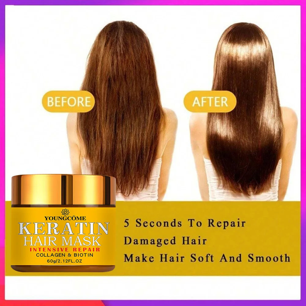 Miracle Hair Repair Mask with Biotin, Collagen & Keratin – Restores & Nourishes