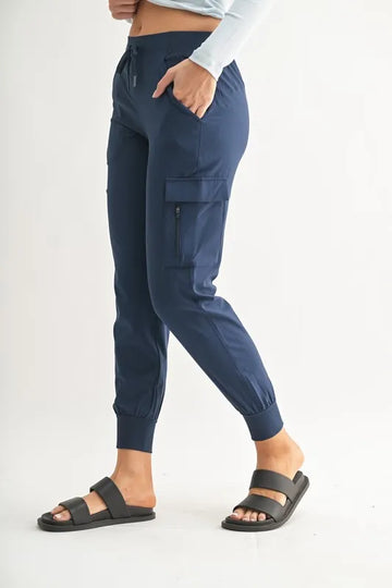 MONO B High-Waisted Capri Active Joggers With Pockets
