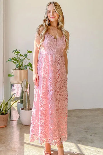 And The Why Lace Maxi Cami Dress