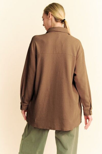 Chemise boutonnée en tricot gaufré Davi & Dani