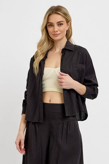 Chemise boutonnée à manches longues RISEN