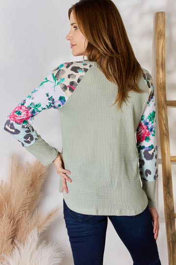Chemisier imprimé à col rond Hailey & Co, grande taille
