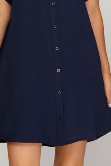 Robe chemise boutonnée à manches courtes et col boutonné She + Sky, grande taille
