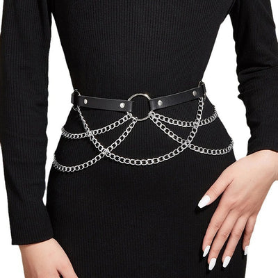 Women's Versatile Tassel Leather Waist Belt