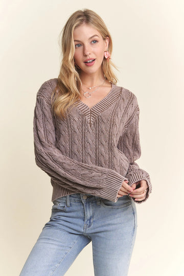 ADORA Mineral Washed Sweater Top
