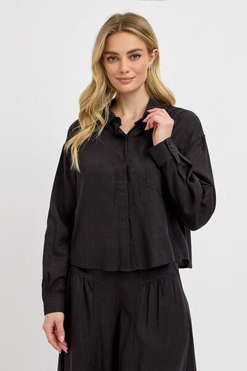 Chemise boutonnée à manches longues RISEN