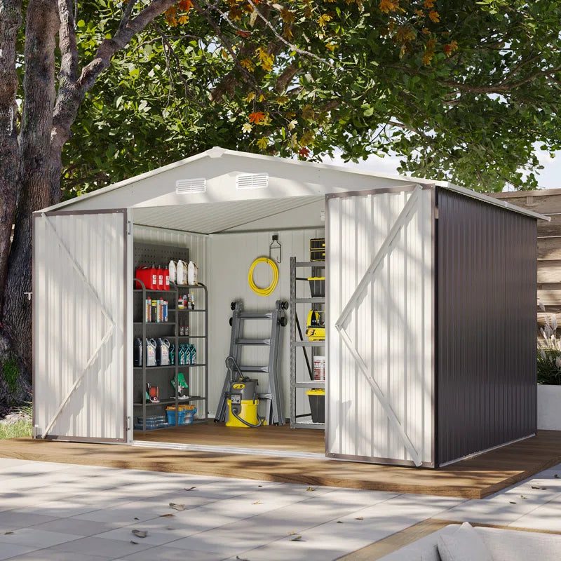 10 ft. W x 8 ft. D Metal Storage Shed - Image 2