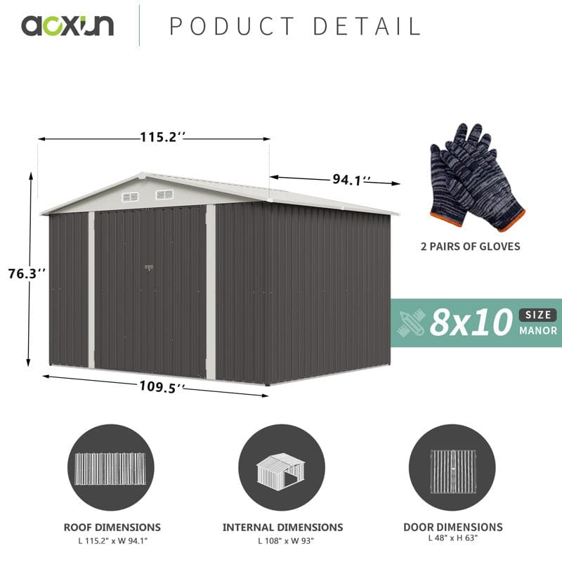 10 ft. W x 8 ft. D Storage Shed - Image 2