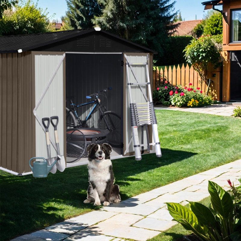 10ftx8ft Outdoor Metal Storage Shed for Gardens - Image 5