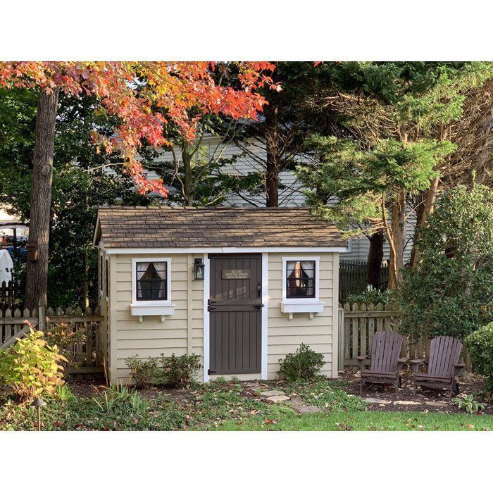 12 ft. W x 8 ft. D Cabana Cedar Wood Garden Shed - Image 6