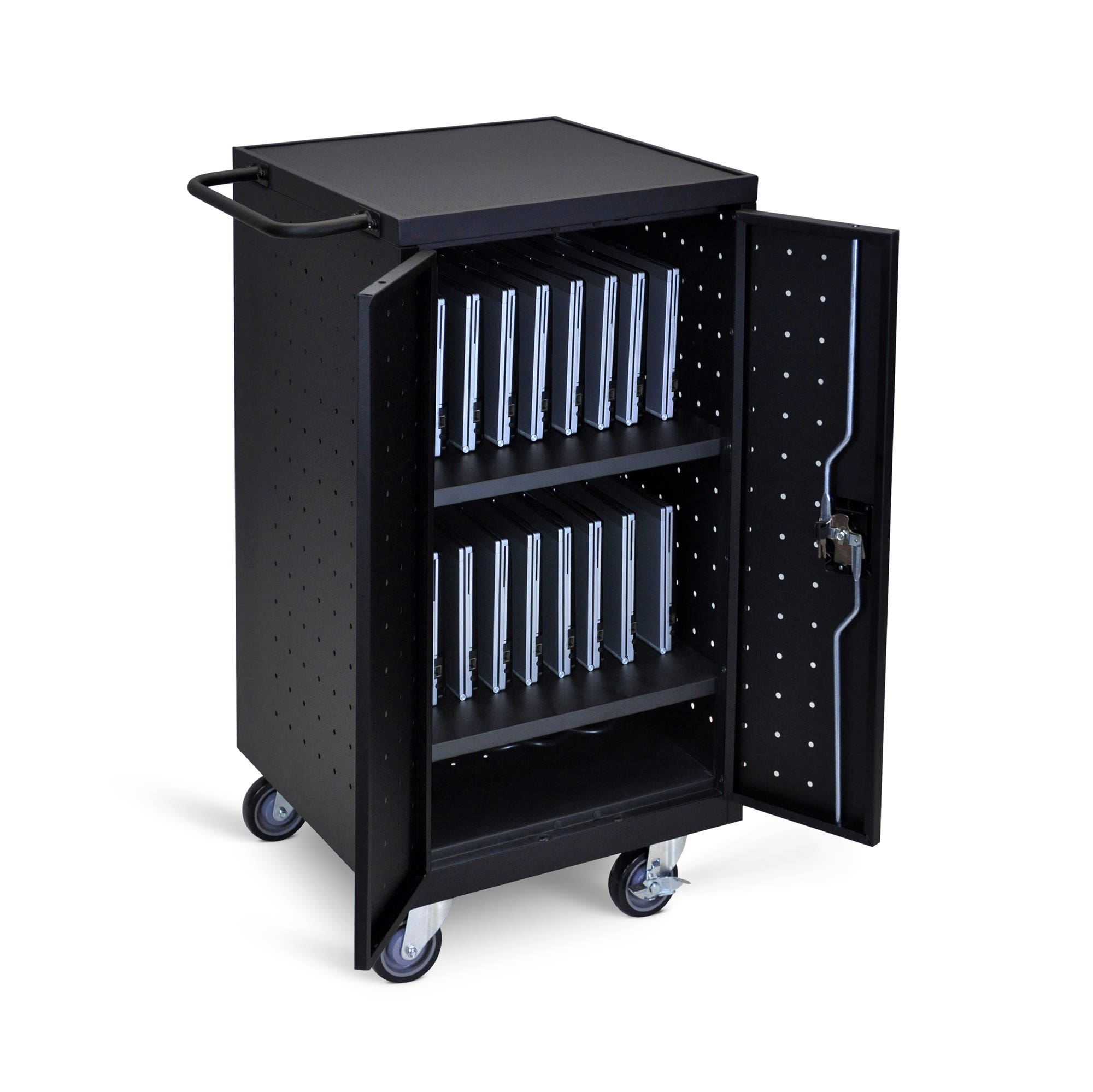 18 Laptop Chromebook Charging Cart By Luxor - Image 2