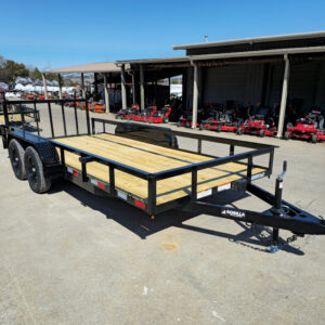 6'4" x 16 Utility Trailer Double Axle Dovetail With Gate Powder Coated (2) 3500lb Axles