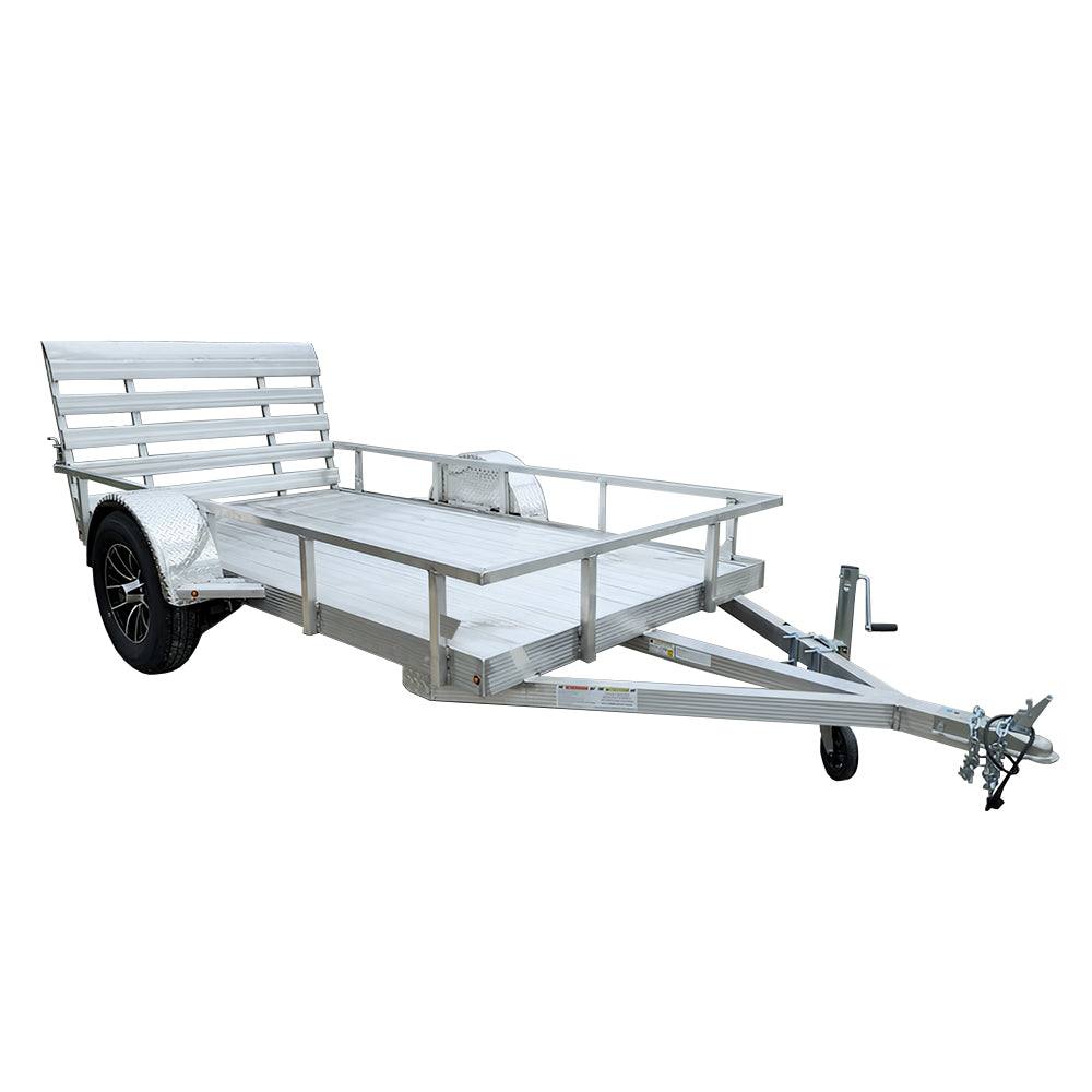 5' x 10' Aluminum Utility Trailer with Gate and Mag Wheels – 3500 lb Axle