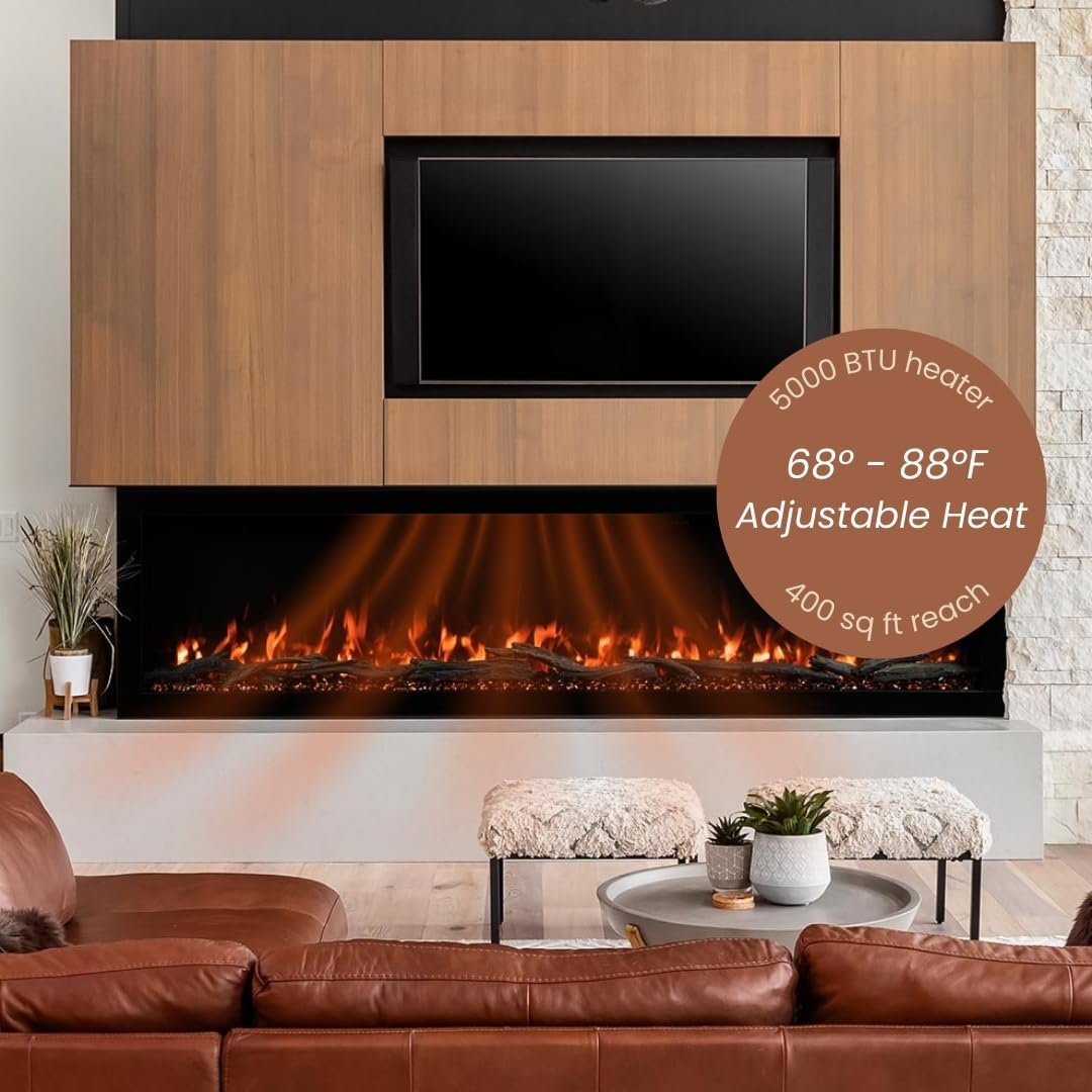 Modern Ember Highmark 60-Inch Smart Linear Electric Fireplace, WiFi & 10-Color Flames - Image 43