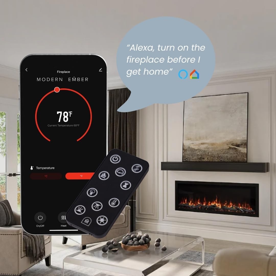 Modern Ember Highmark 60-Inch Smart Linear Electric Fireplace, WiFi & 10-Color Flames - Image 31