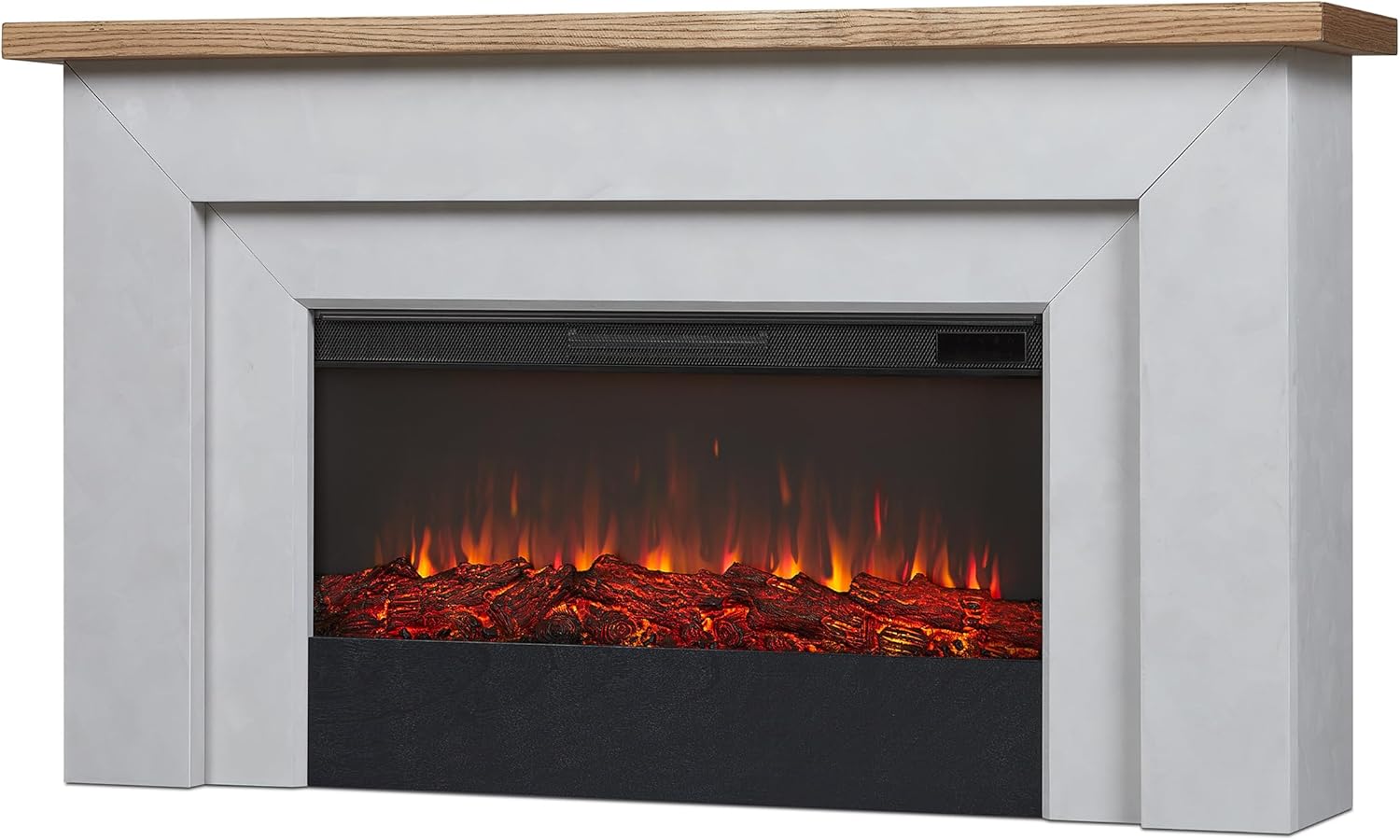 Real Flame Malie 68" Electric Fireplace with Mantel & Remote Control