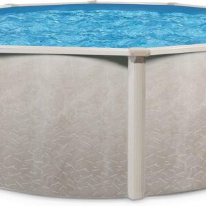 Aquarian 21ft x 52in Round Steel-Frame Above Ground Swimming Pool – Phoenix Series, DIY Outdoor Backyard Pool