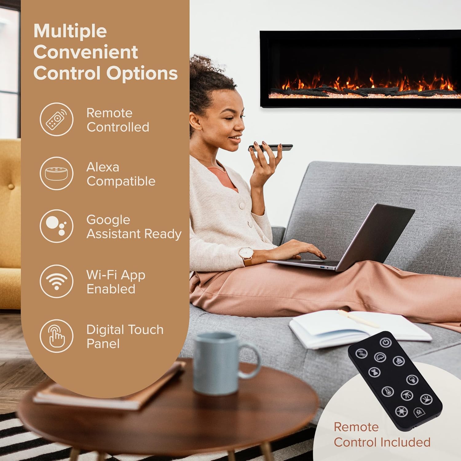 Modern Ember Highmark 60-Inch Smart Linear Electric Fireplace, WiFi & 10-Color Flames - Image 51