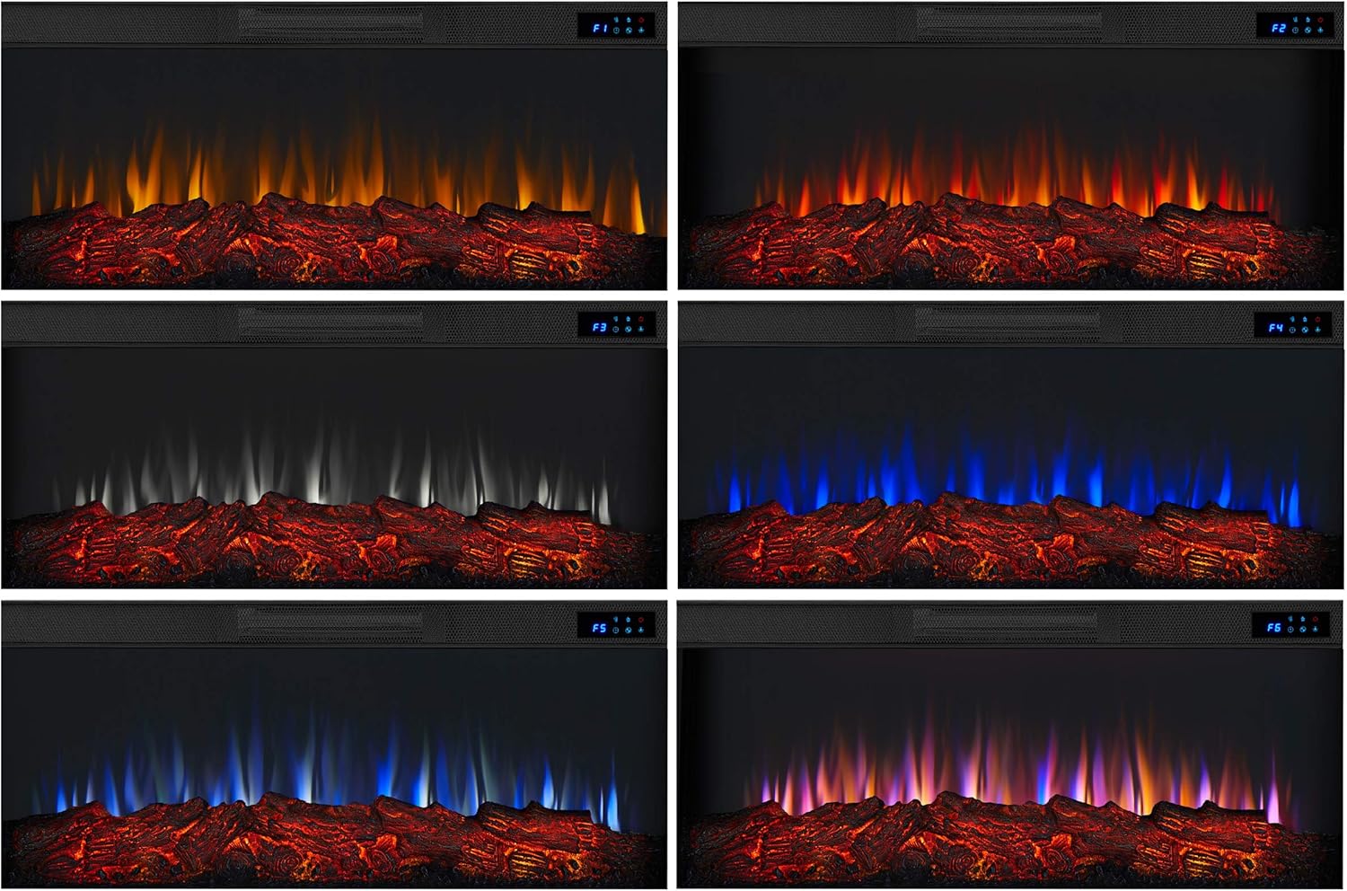 Real Flame Malie 68" Electric Fireplace with Mantel & Remote Control - Image 9