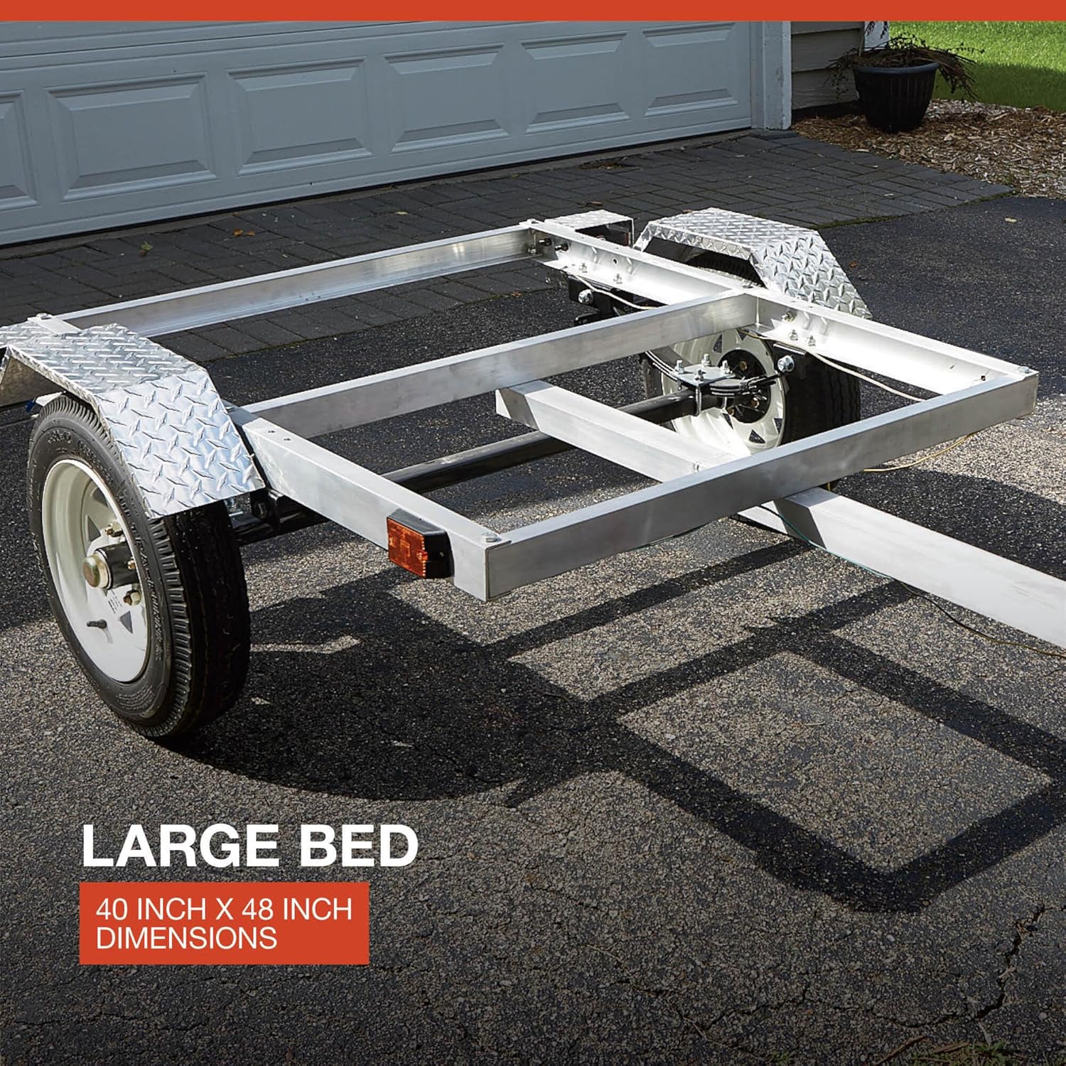 Ultra-Tow 40in. x 48in. Aluminum Utility Trailer Kit - 1060-Lb. Load Capacity - Image 2