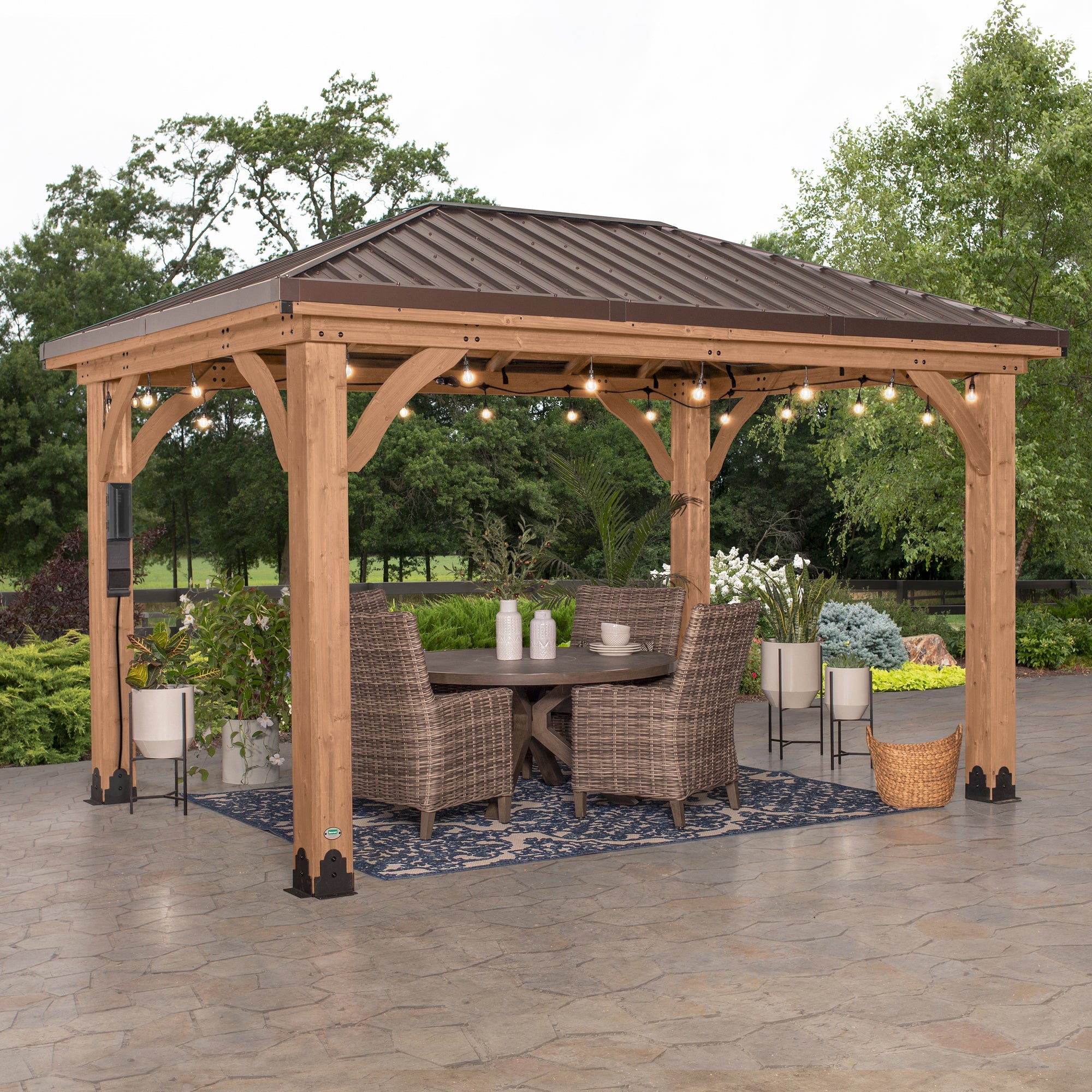 Cordova 14x10 Outdoor Gazebo with Steel Frame and Weather-Resistant Canopy