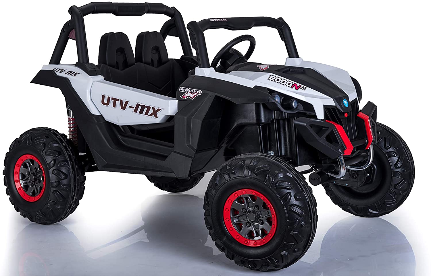 Best Ride On Cars Lightning UTV with 4 Motors-12V-White - Image 6