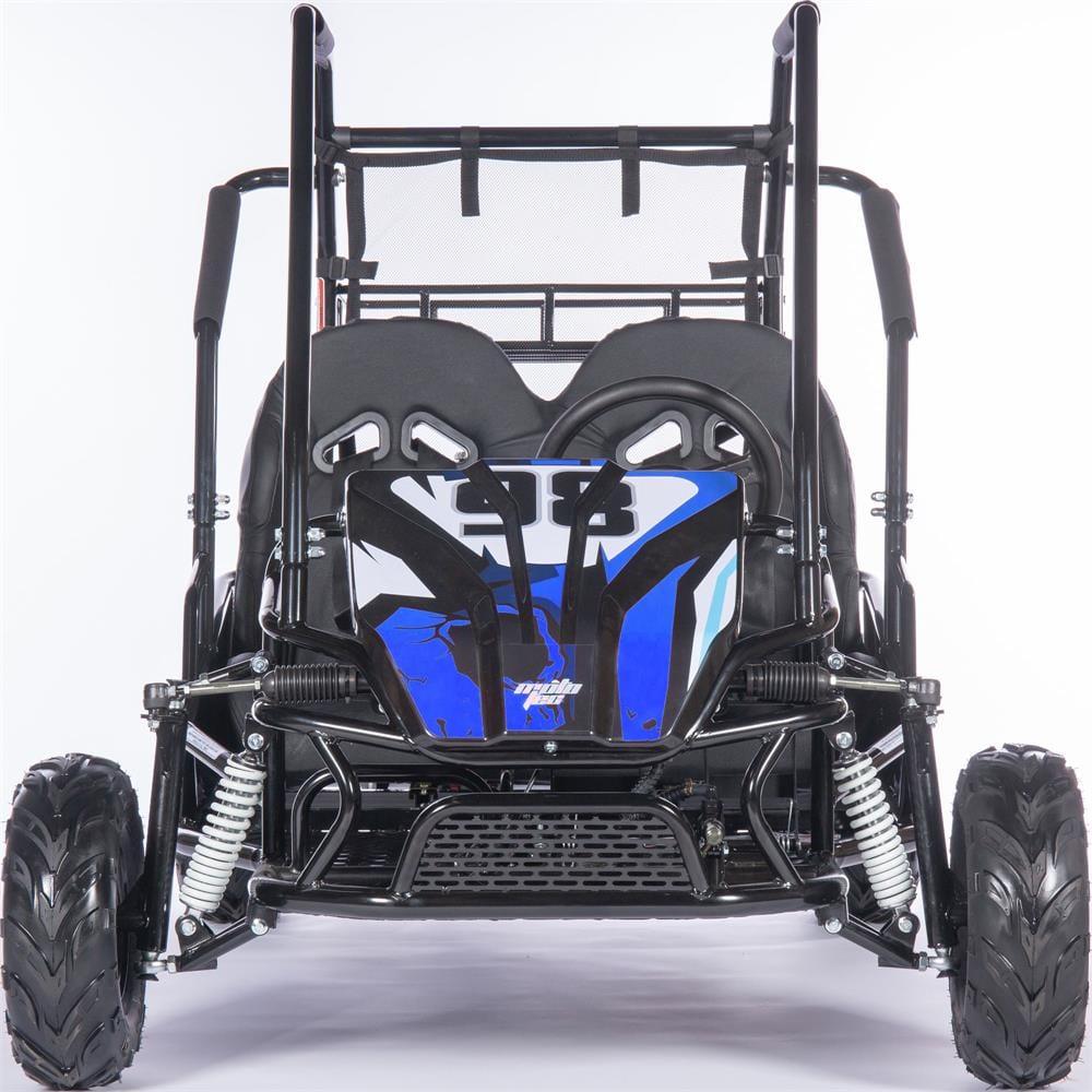 MotoTec Mud Monster XL 212cc 2 Seat Go Kart Full Suspension Blue - Image 3