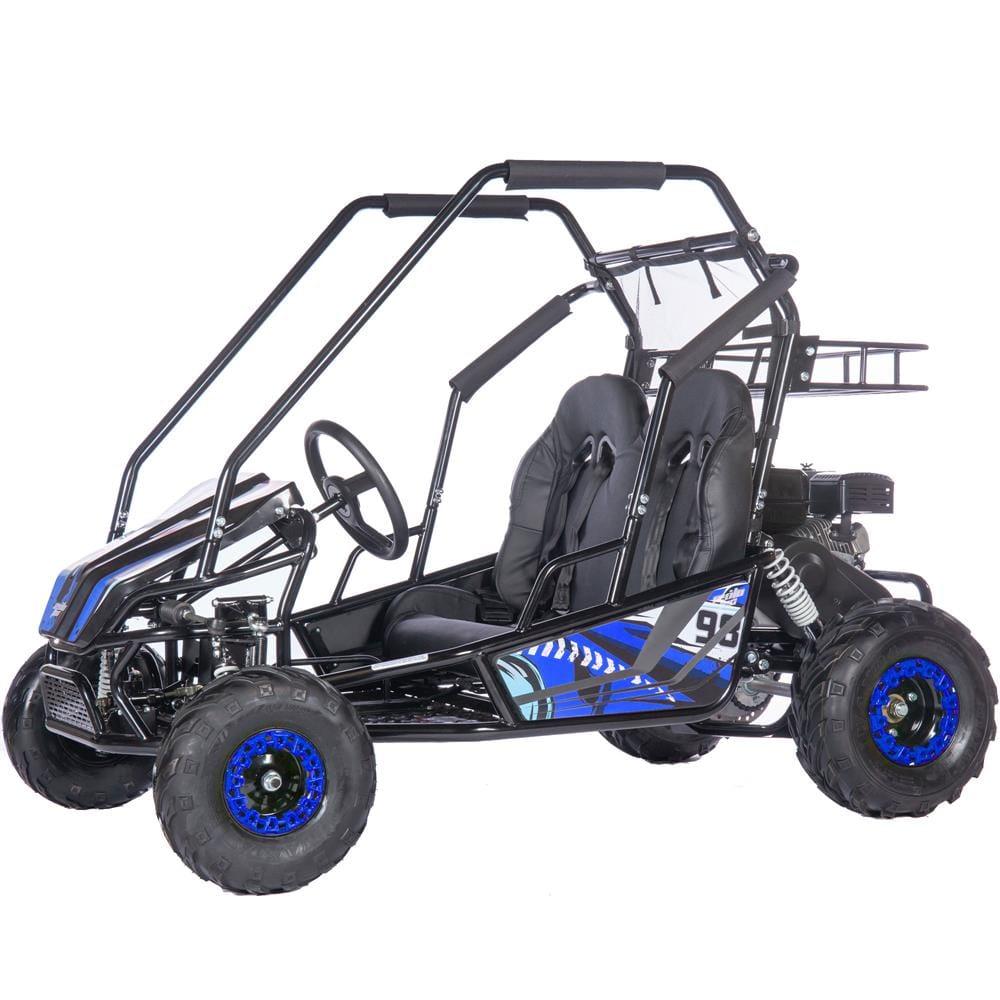 MotoTec Mud Monster XL 212cc 2 Seat Go Kart Full Suspension Blue - Image 2