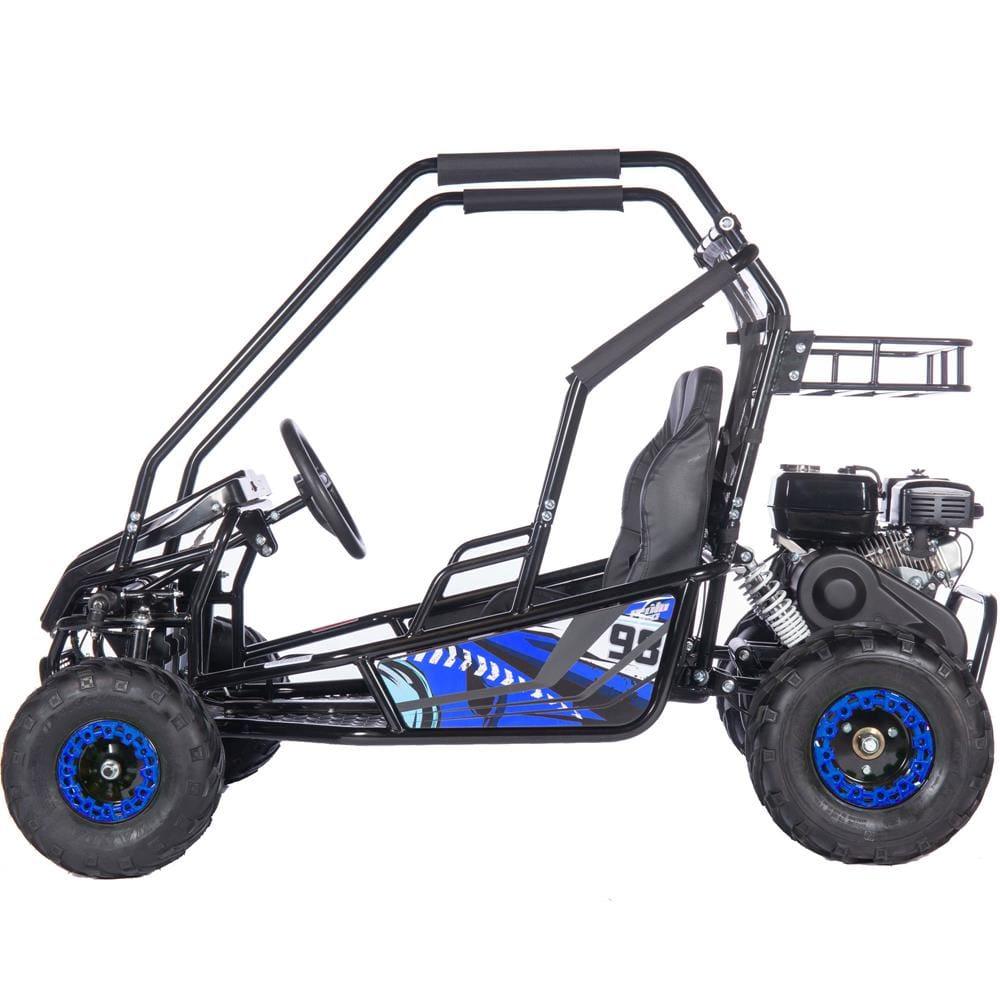 MotoTec Mud Monster XL 212cc 2 Seat Go Kart Full Suspension Blue - Image 4