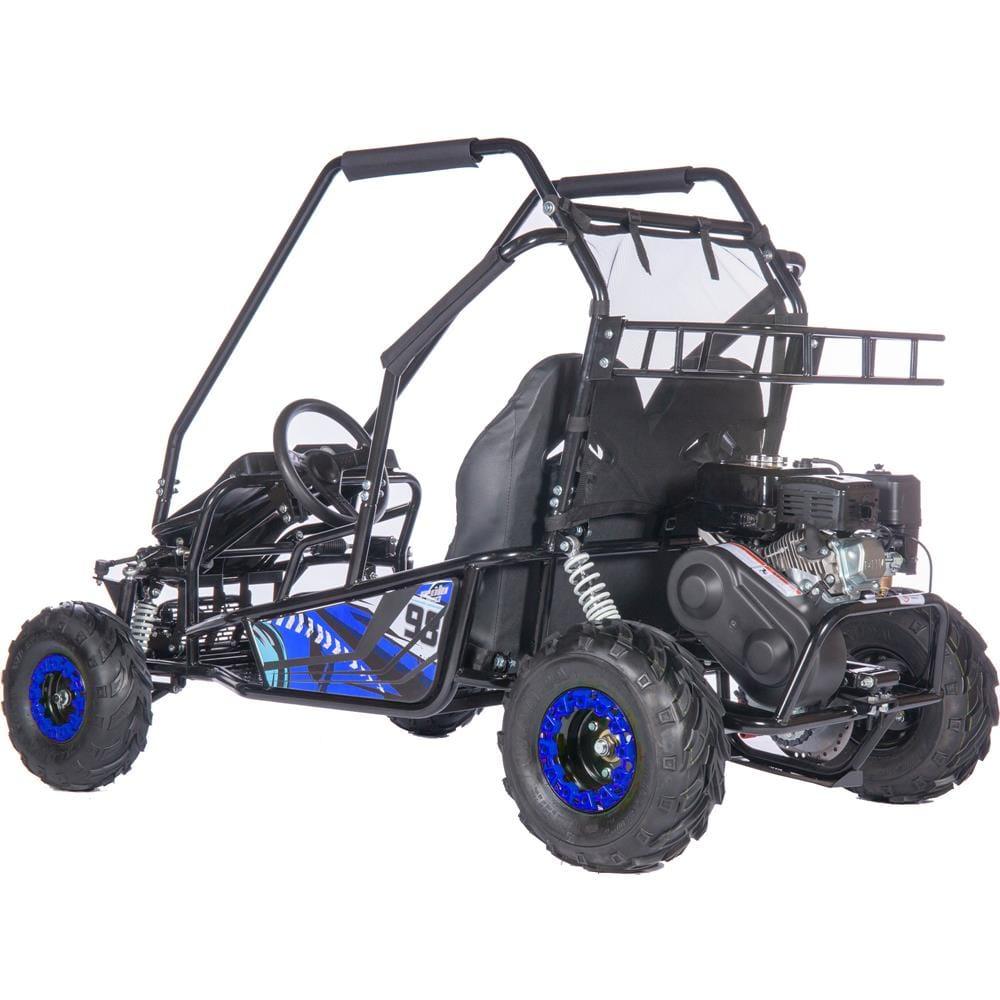MotoTec Mud Monster XL 212cc 2 Seat Go Kart Full Suspension Blue - Image 5